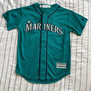 Majestic Teal Mariner’s Jersey, Youth M 10/12